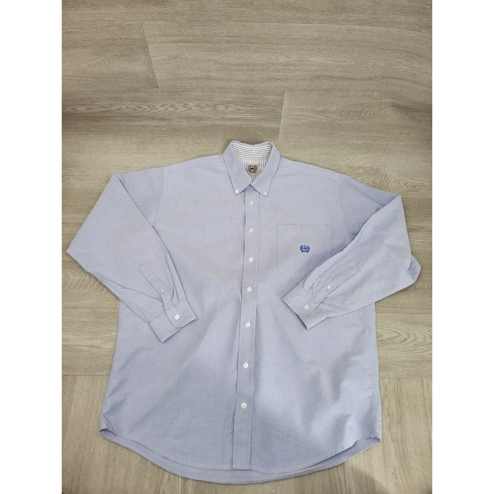 Cinch Oxford Shirt Men's Medium Light Blue Classic Fit Western Cowboy Button Dow
